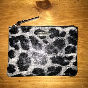Kate Spade black and gray leopard pouch